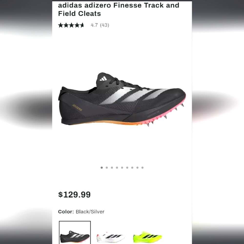 ADIDAS Adizero Athletic Shoes with CelerMesh Upper and 3-Stripes